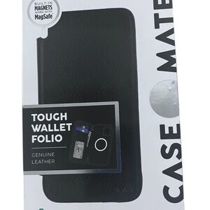 Case-Mate Black Genuine Leather Touch Wallet Folio 6.1. iPhone 13